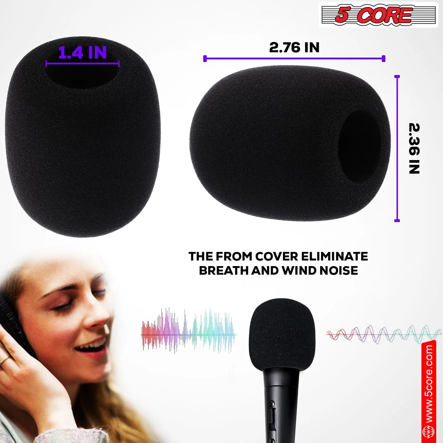 5Core Recording Microphone Podcast Bundle Professional Condenser Cardioid Mic Kit W Boom Arm