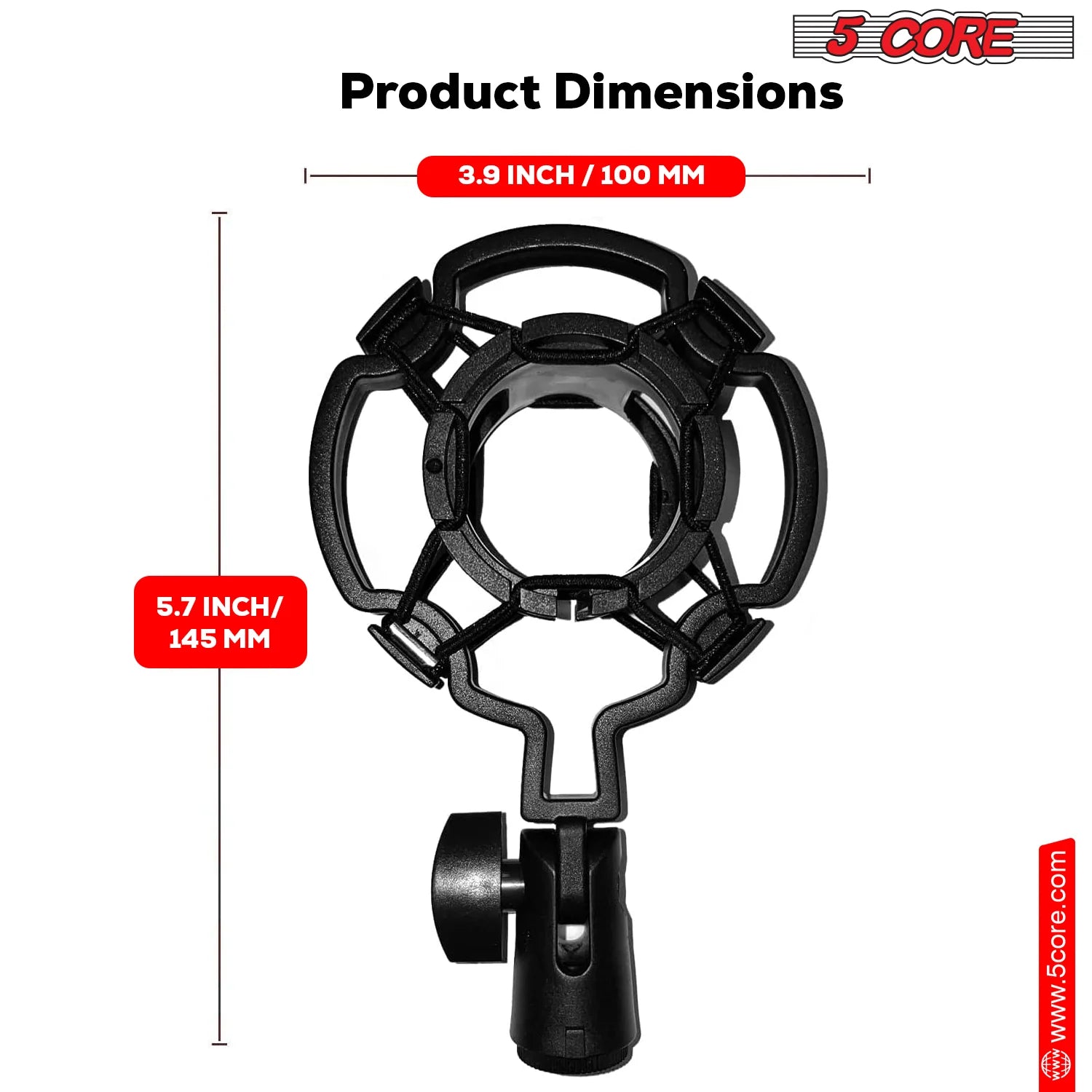 5Core Recording Microphone Podcast Bundle Professional Condenser Cardioid Mic Kit W Boom Arm